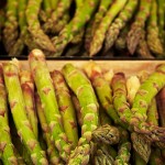 A pile of fresh asparagus at a French market - magnifique!